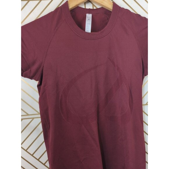 CRZ YOGA Seamless Workout Women’s Long Sleeve Tee Athletic Shirt RED Size XS - Picture 4 of 5